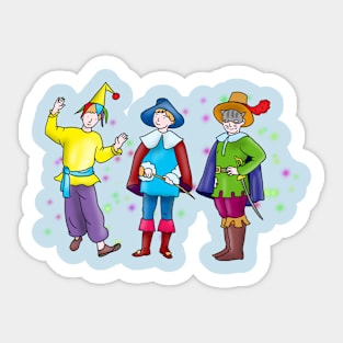 Cartoon boys in carnival costumes Sticker